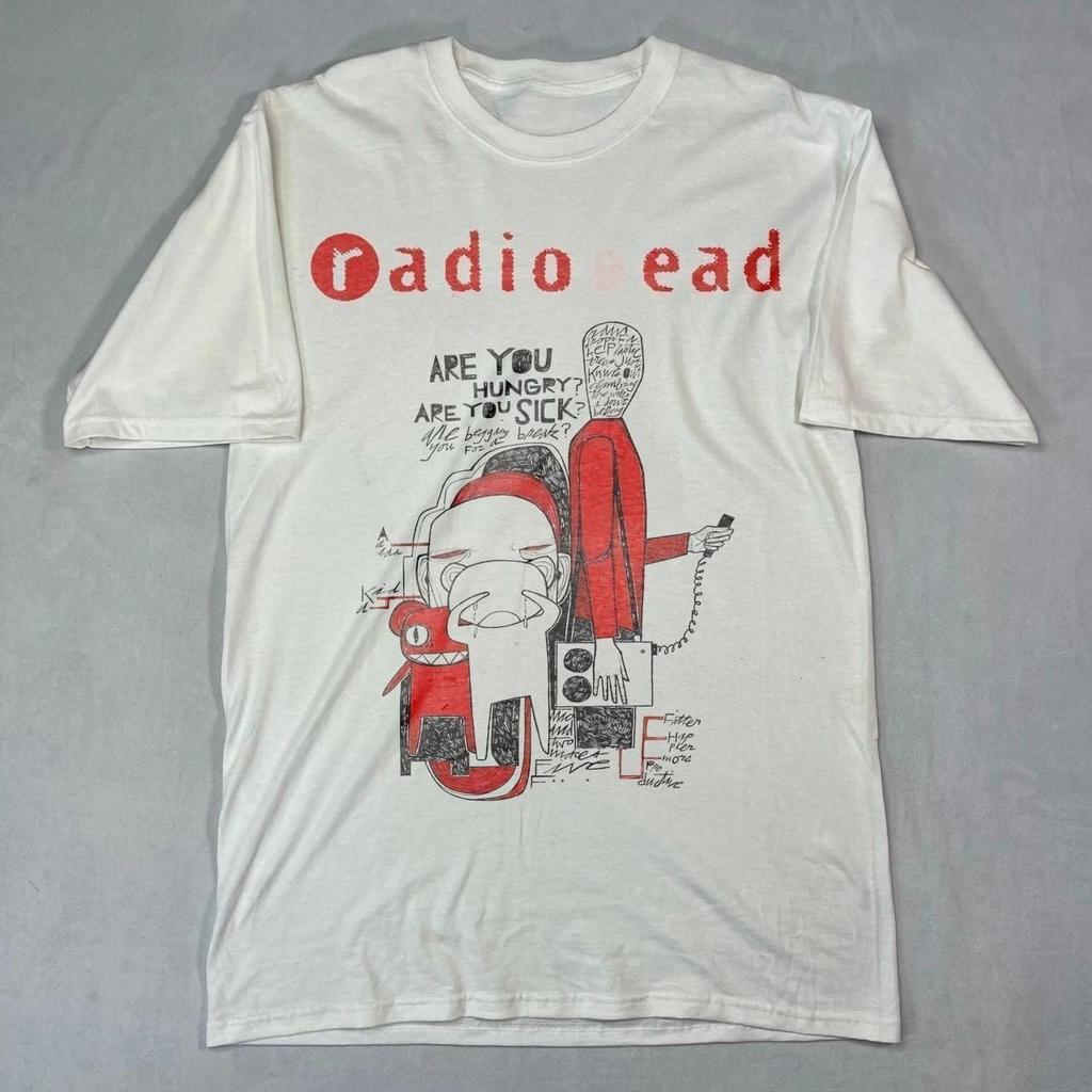 Rock Band Printed Short Sleeve Retro Cotton T-Shirt Crew Neck Casual Loose Top Unisex T-Shirt Fashion Street Clothing