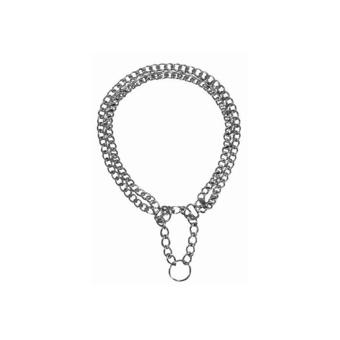Collier étrangleur - Trixie - 40 cm - Chromé - Sécurité - Taille Moyen