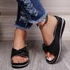 22 Summer New Cool Slippers Outside Wear Thick Bottom Slope Casual