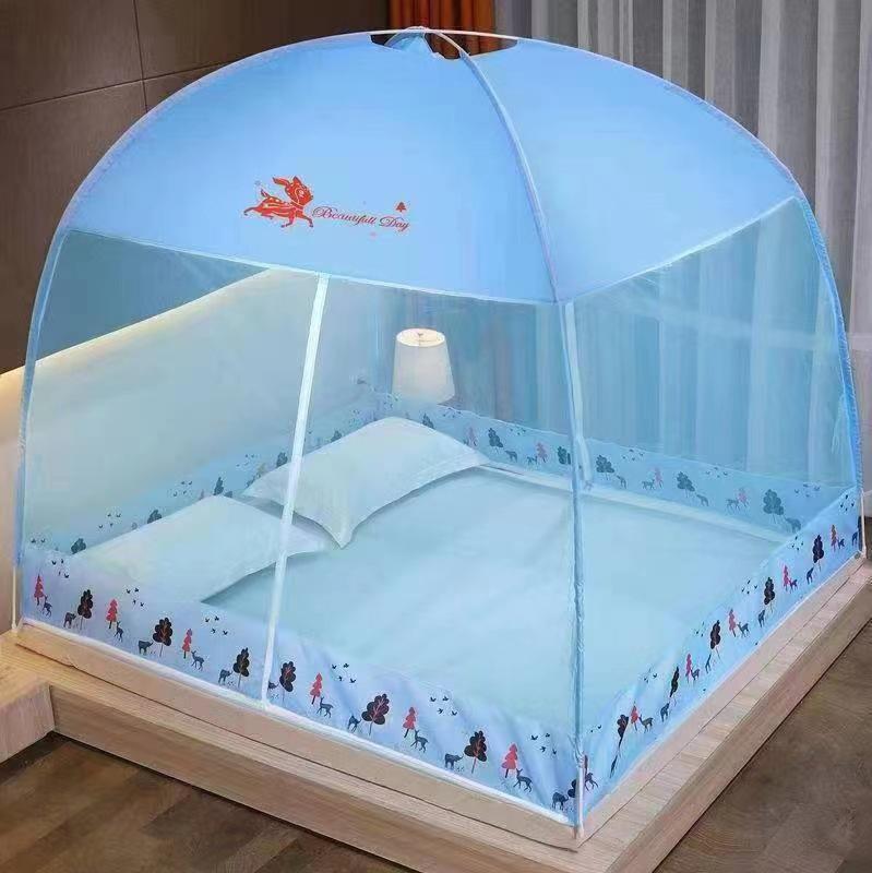 2022 Installation-free Yurt Mosquito Net Dust Top Household Encryption Thickened Student Dormitory Mosquito Net