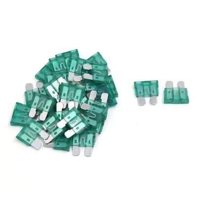 Flat Type Fuse, Car Fuse, Metal 30A, 30 Pieces, 0.7 X 0.7