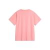 Li-Ning Coconut Tree Print Casual Round Neck Short Sleeve Drop Shoulder T-Shirt Women Tops Tea-Flower-Pink AHSU352-4