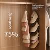 Hanging Cap Storage Organizer 10 Clips Adjustable Rope Hat Rack Holder for Wardrobe Bedroom Travel Daily Use