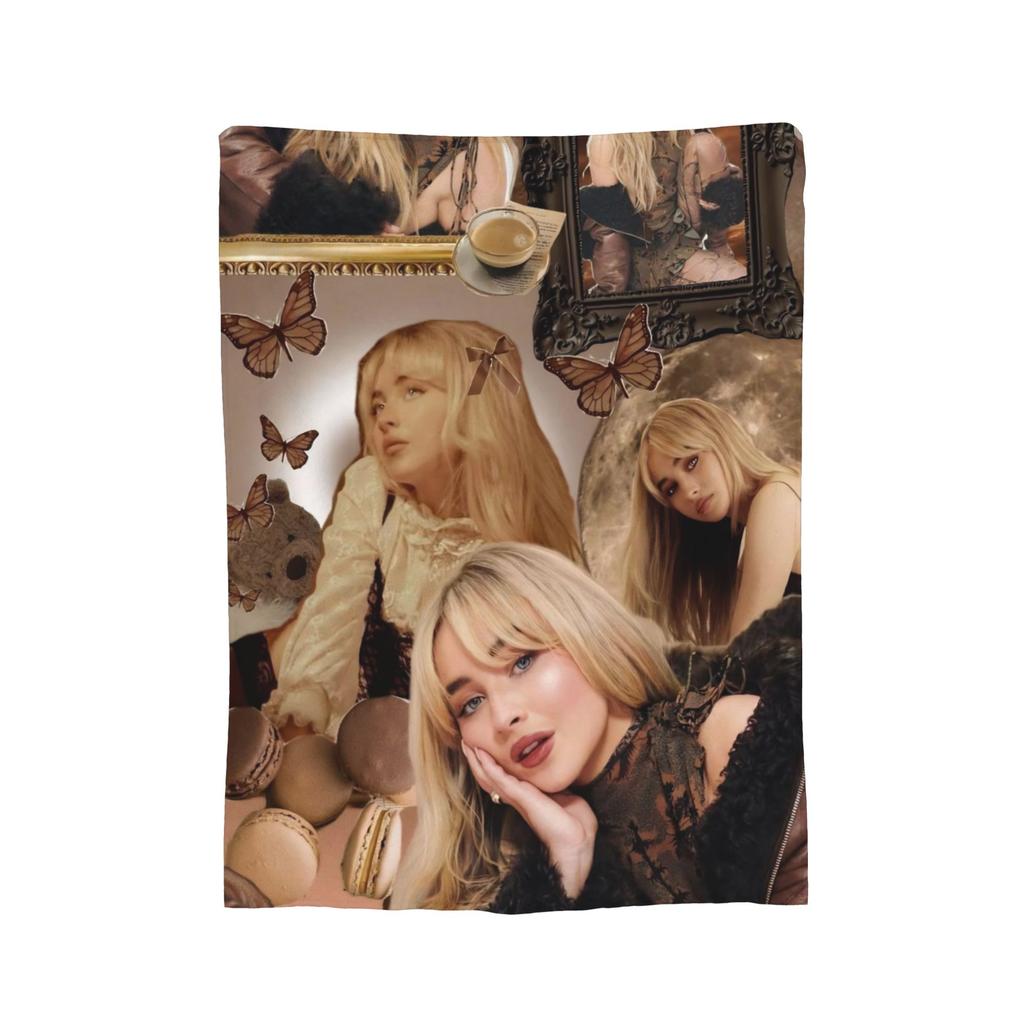 Sabrina Carpenter Blankets Fleece Autumn/Winter   Multifunction Lightweight Thin Throw Blanket for Bed Outdoor Bedspreads