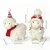 Scarf Hat Little Lamb Hanging Pendant Cute New Year Xmas Decoration Mini Sheep Doll  Party Decor