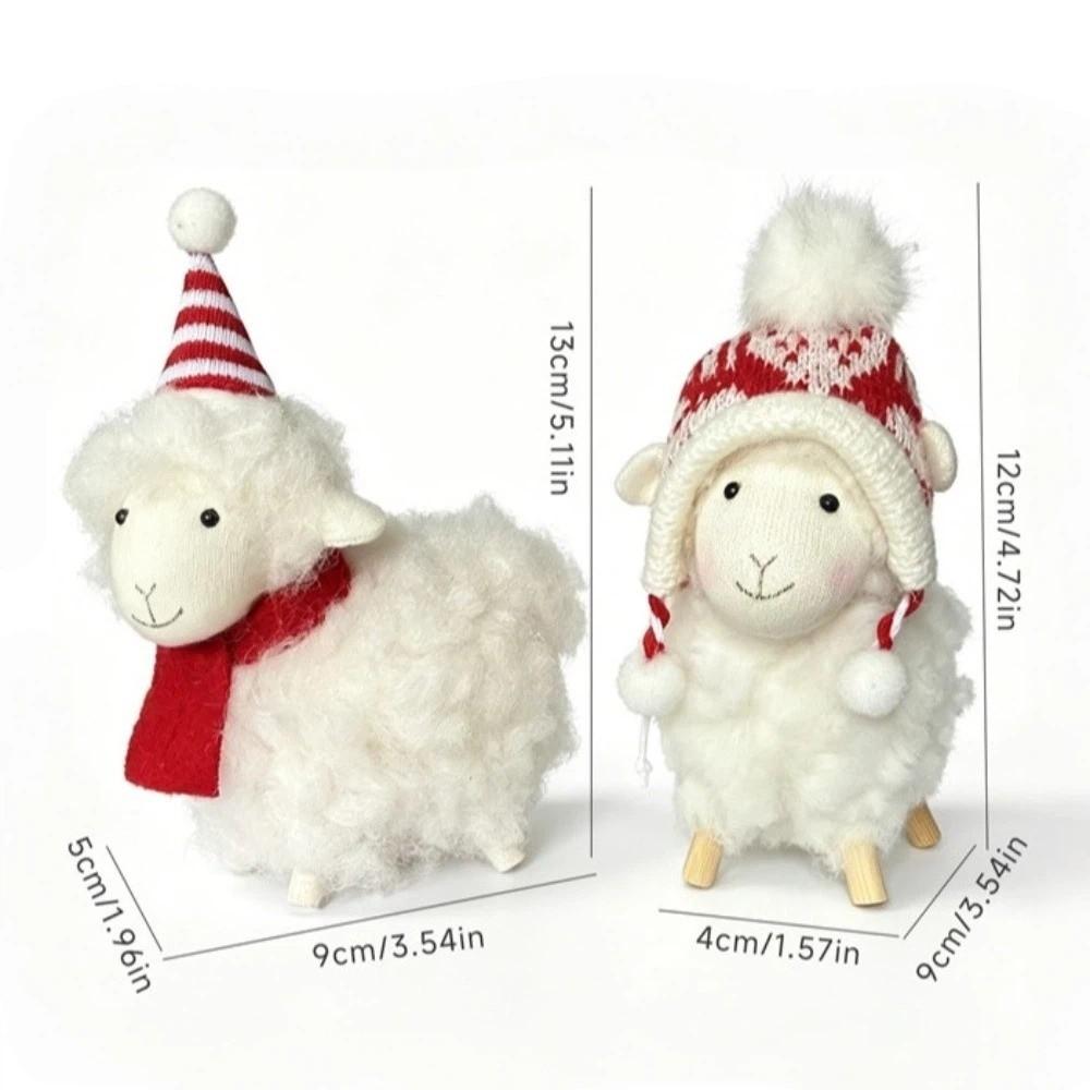 Scarf Hat Little Lamb Hanging Pendant Cute New Year Xmas Decoration Mini Sheep Doll Party Decor