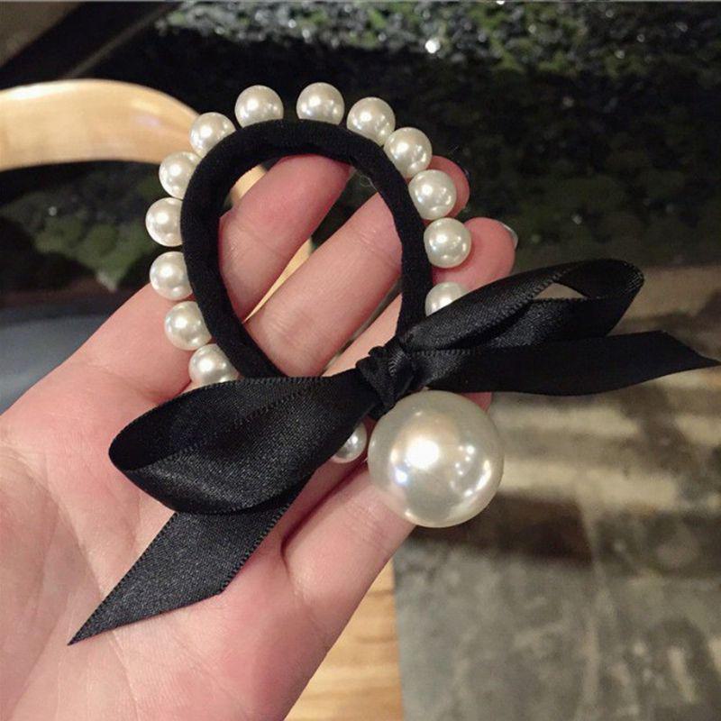 Bow Pearl Hair Rope: 2024 Korean High-Grade Hair Accessories for Women