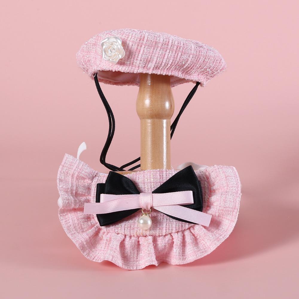 

Цветок Кошка Жемчужный Бант Слюнявчик В Стиле Питомец Берет Набор Слюнявчик Полотенце для Слюны Питомца Свадебная Вечеринка розовый