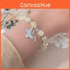 Plated Alloy Exquisite Butterfly And Ginkgo Leaf Bracelet Summer Collection