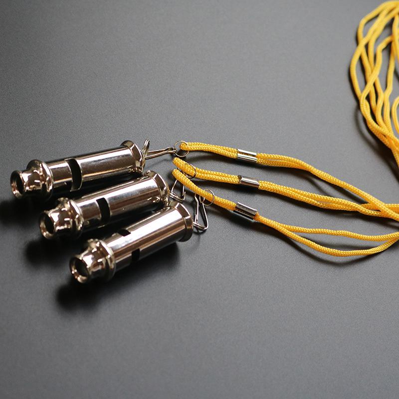 

1Pc Training Referee Metal Whistle With Neck Chain Outdoor Ball Sports Dog Trainning Emergency Security School 1PCS