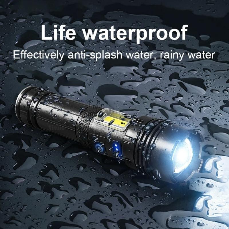 High Powerful LED Flashlights Long Range 1500M Super Bright Torch Light Type-C Rechargeable Waterproof Outdoor Camping Lamp