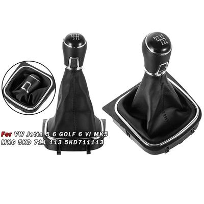 Schaltknauf & Faltenbalg für Volkswagen VW Golf MK5 MK6 & Jetta 5 6-Gang-Schaltgetriebe-Schalthebelgriff, Langlebiges Autozubehör