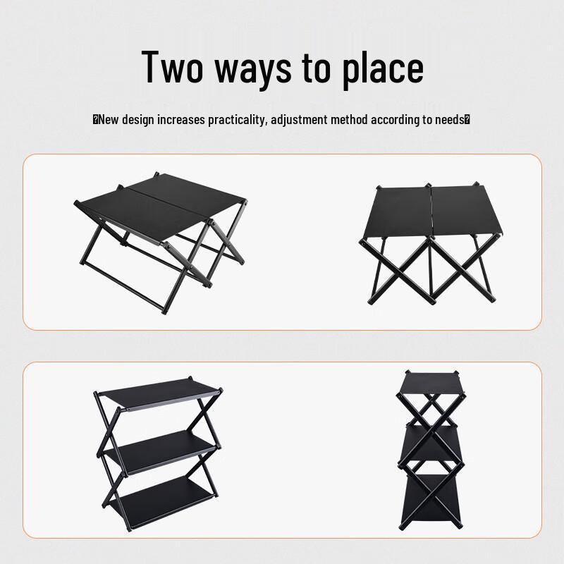 OEING Outdoor Camping Foldable Table Storage Rack