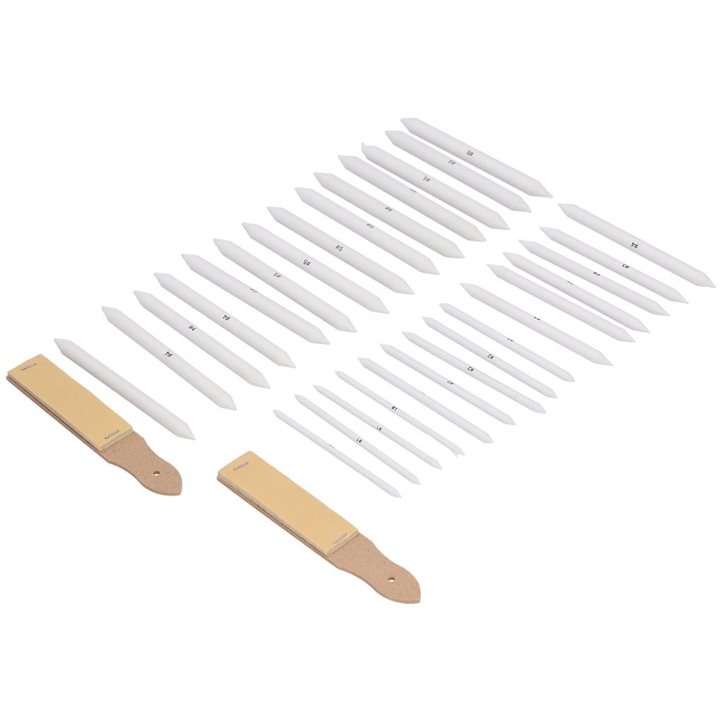 Blending Stumps and Tortillions Set Drawing Tools with 2Pcs Sandpaper Pencil Pointer for Sketch