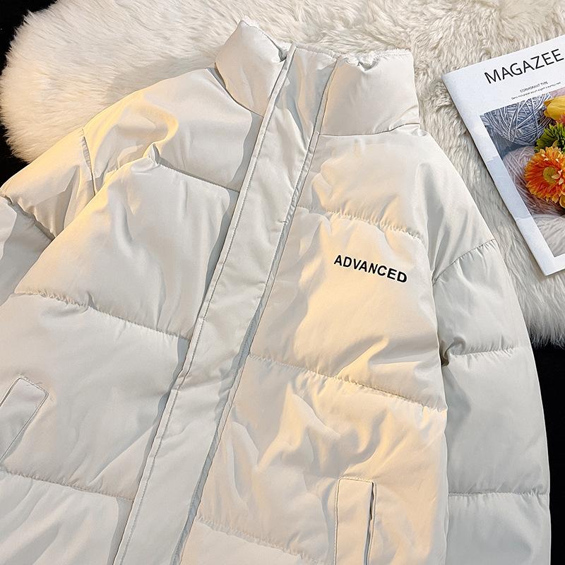 

Новая хлопковая одежда, короткая женская свободная хлопковая одежда с обеих сторон, зимняя куртка-стойка M бежевый