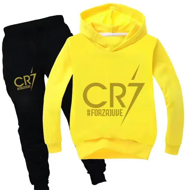 Children's Sportswear Set: Hoodie & Pants (3-12 Years) - Boys' 2-Piece Football Outfit for Spring & Autumn