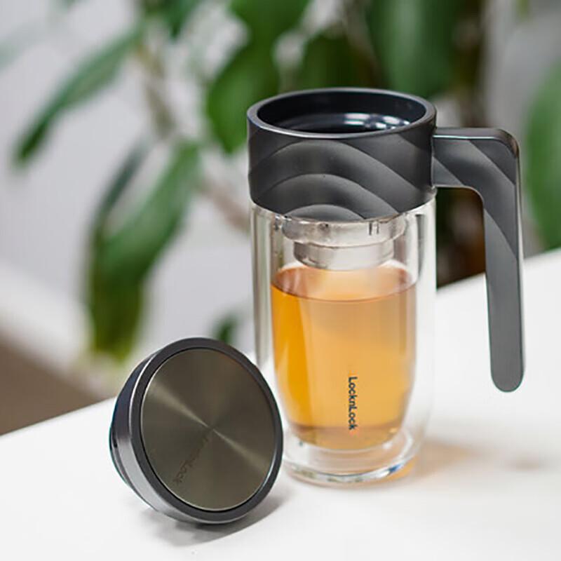 LOCK&LOCK Double-Layer Glass Tea Infuser Mug
