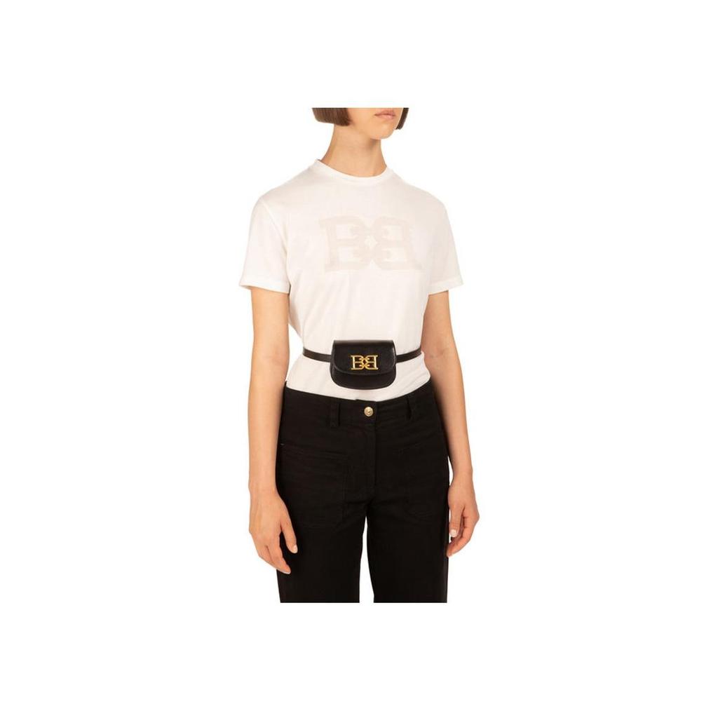 Bally Emblem Series Metal Logo Classic Vintage Leather Waist Bag Clutch Shoulder Crossbody Mini Women Bags Black 6300058