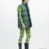 UNIQLO Solid Color Zipper Down Padded Loose Sleeveless Stand Collar Vest Unisex vests Light-Green 457940-55