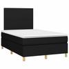 Maison Exclusive - Sommier à lattes de lit avec matelas noir 120x190 cm tissu