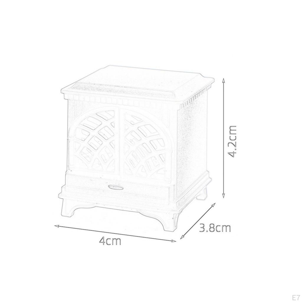 LED Fireplace for 1:12 Scale Dollhouses