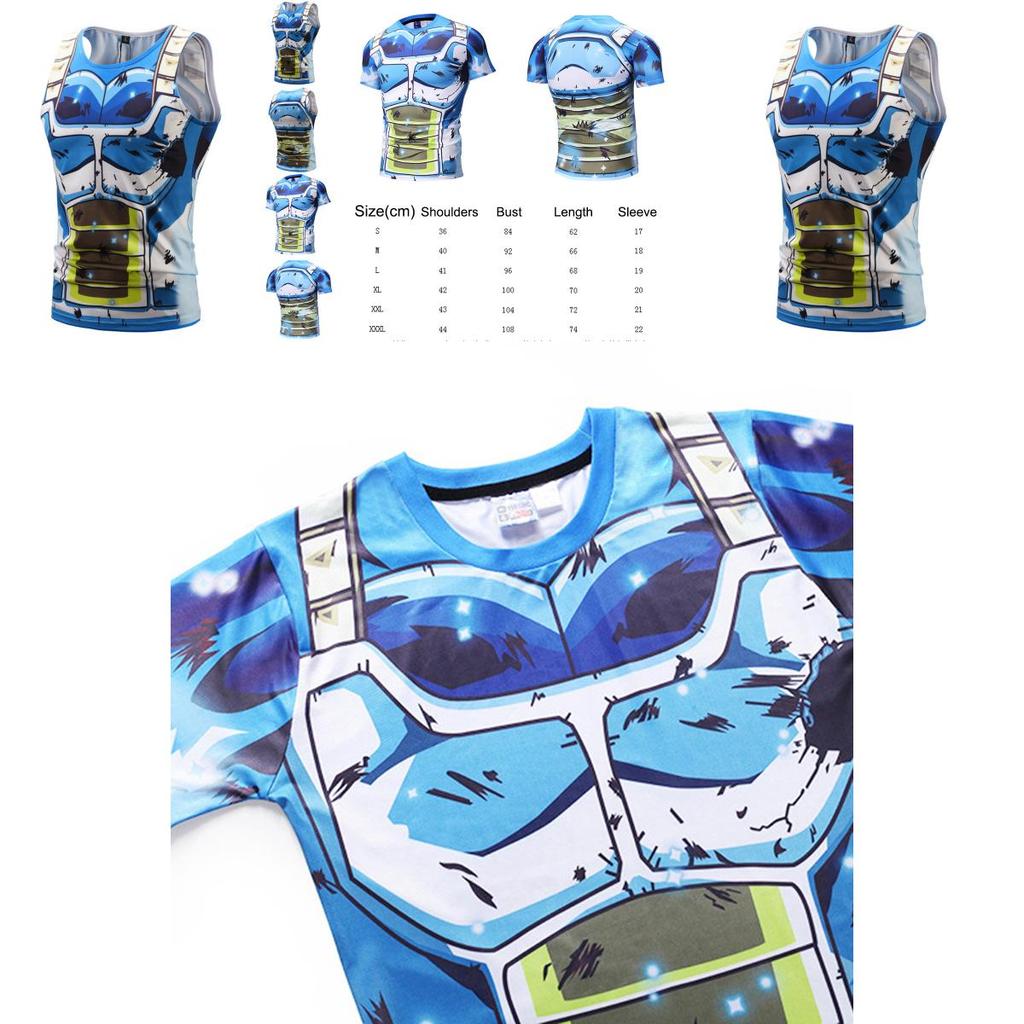 Premium Quality Men's Vegeta T-shirts Tank Top Dragon Ball Z Super 3d Sport Blouse Tee For Every Occasion