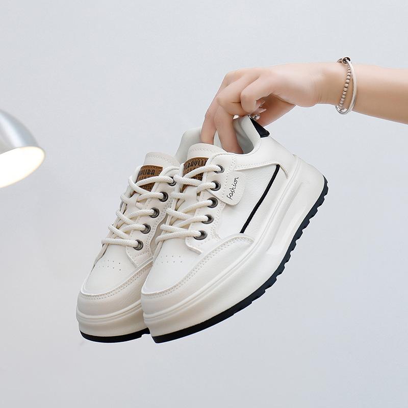 22 autumn new ins breathable low-top casual board shoes platform muffin shoes 35