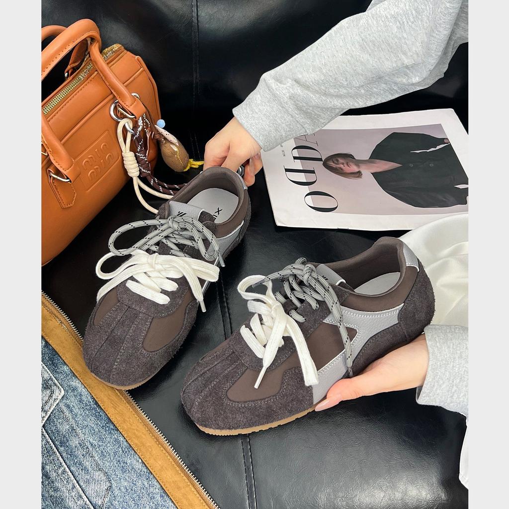 Suding Home Height Increase 4cm Retro German Training Shoes Women's 2025 New Casual Versatile Sports Shoes Forrest Gump Shoes Tide