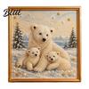 Christmas Gem Art DIY Faux Pearl Kit Winter Scene Painting Wall Decoration 3D Sparkling Animal Craft Kit for Adults Holiday Decor Supplies