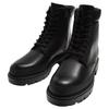 Zara Pu Lace-Up Round Toe Mid-Calf Martin Boots Men Boots Black 12005420