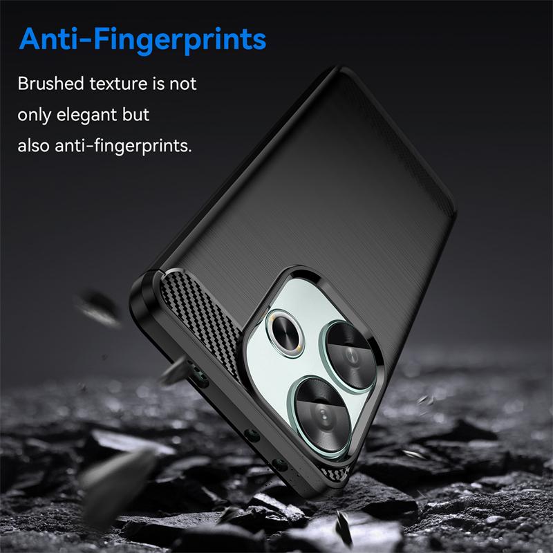 For Cover Xiaomi Poco F6 Case For Poco F6 M6 X6 Pro Anti-knock Soft Silicone Carbon Fiber Back Case For Poco F6 Case 6.67 Inch