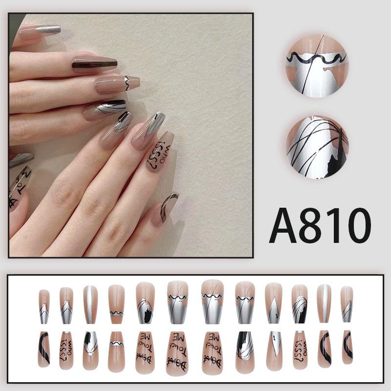 24PCS  Press On Nails Short Square Fake Nails Cute Designs Glossy False Nails Halloween Nails Cute Full Cover Glue On Nails Stick With 2ml Glue