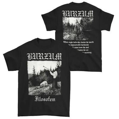 2026 Y2k Norwegian Black Metal Band BURZUM Rock Dark Punk Men's Black Short-sleeved Printed Short-sleeved T-shirt