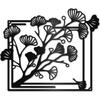 Ginkgo Metal Wall Art Iron Leaf Decor Hanging Ornament for Home Living Room Bathroom Garden Indoor Outdoor Gift 11.8x9.8 Inch
