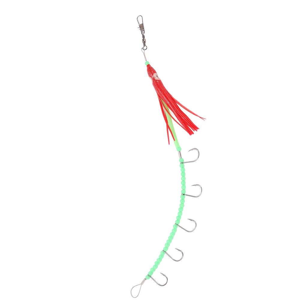 350mm Simulation Octopus Squid Swivels String Hooks with Steel Wire 360 Degrees  Rotating Artificial Fish