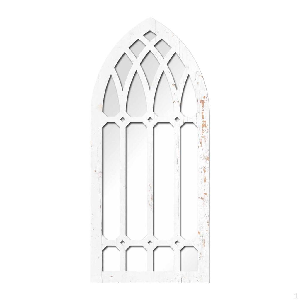 Specchio Ad Arco Decorativo Ingresso Toeletta Vetro della Finestra Arco Legno Acrilico Gotico
