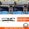 Dashboard Decoration Strip Set Real Carbon Fiber Stickers Trim Cover For BMW E46 1998-2005 Car Interior Styling