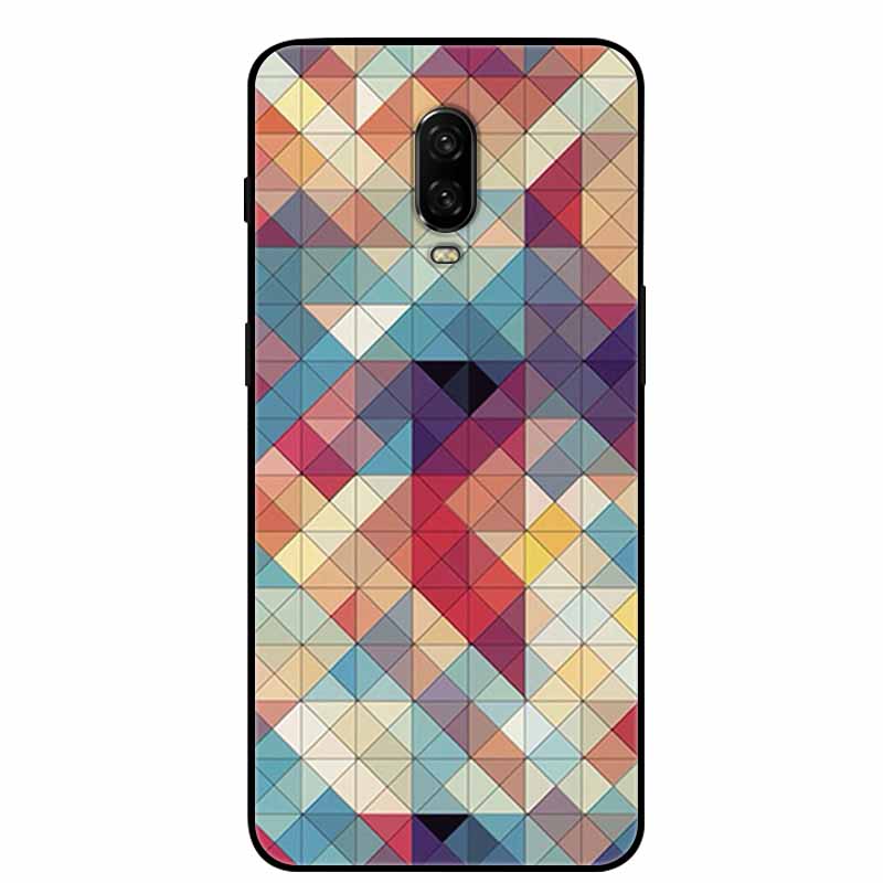 Para Capa One Plus 6 / 6T Animais Pintados Preto TPU Silicone Macio Amortecedor para Oneplus 6T 6 T Capas à Prova de Choque Lobo Legal Bolsa Coque