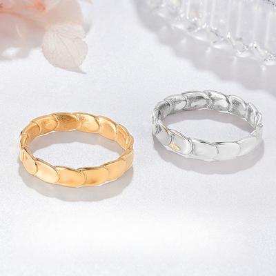 Nische Einfach Kalter Wind Ring Schuppen Design Sinn Mode Ring Retro Damen Nicht Verblassend Titanstahl Schmuck