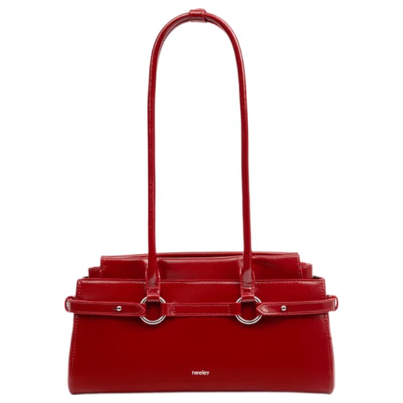 NEELEY 2026 French Genuine Leather Boston Shoulder Bag One Size