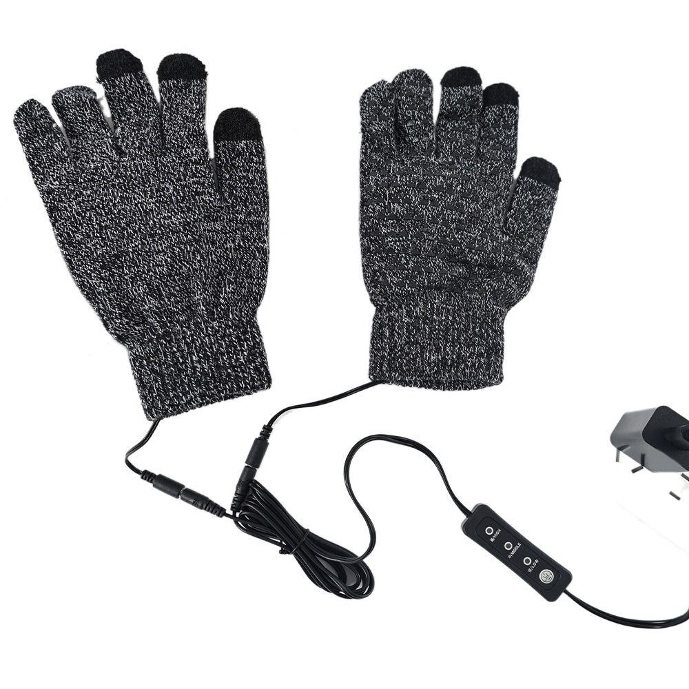 Washable USB Heated Gloves Warm Knitting Gloves Hot Winter Touchscreen Gloves  for Men Women