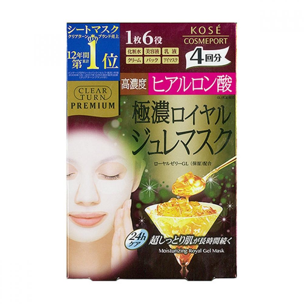 

Kose Clear Turn Premium Royal Jelly Mask с гиалуроновой кислотой, 4 шт.
