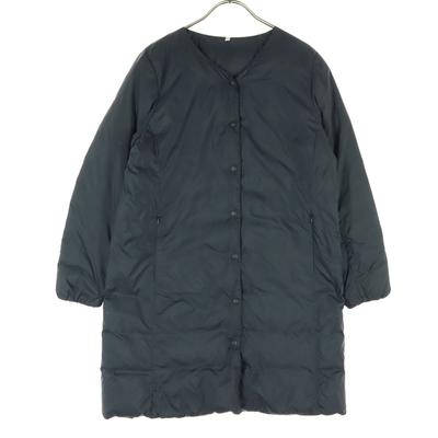 Long Sleeve Down Coat L Black Women Used