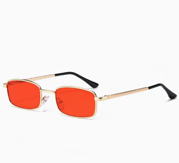 Vintage Retro Small Sunglasses for Women and Men - Gold Fashion Sun Glasses