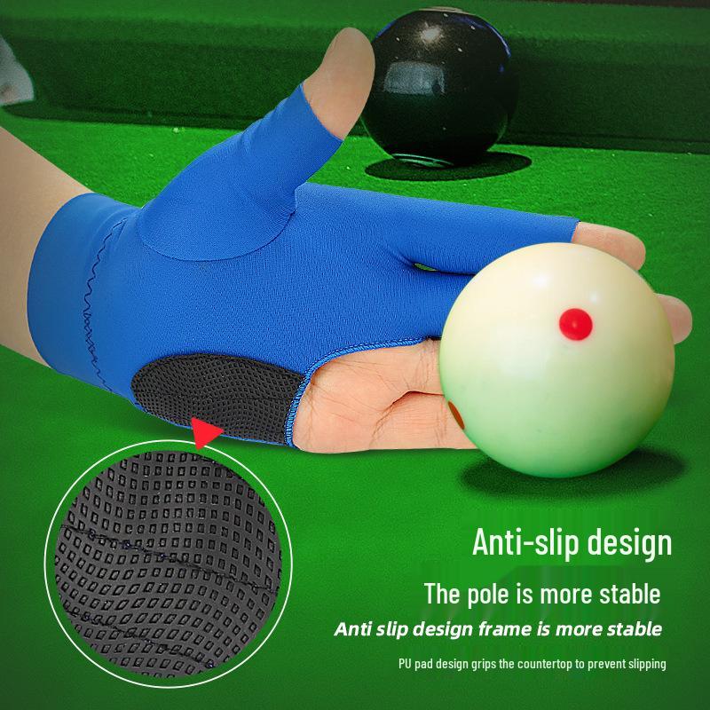 Lightweight, breathable, non-slip three-finger gloves for men and women, perfect billiards/pool hand protectors.