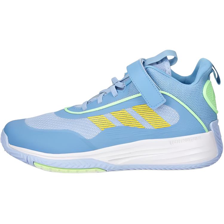 Adidas Own The Game 3.0 Stylish Comfortable Versatile Shock Absorbing Breathable Mid-Top Basketball Shoes Kids Sneakers Blue JQ7942