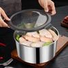 Large Capacity Stainless Steel Food Storage Container Leak Proof Lunch Box with Lid Metal Crisper for Home and Office