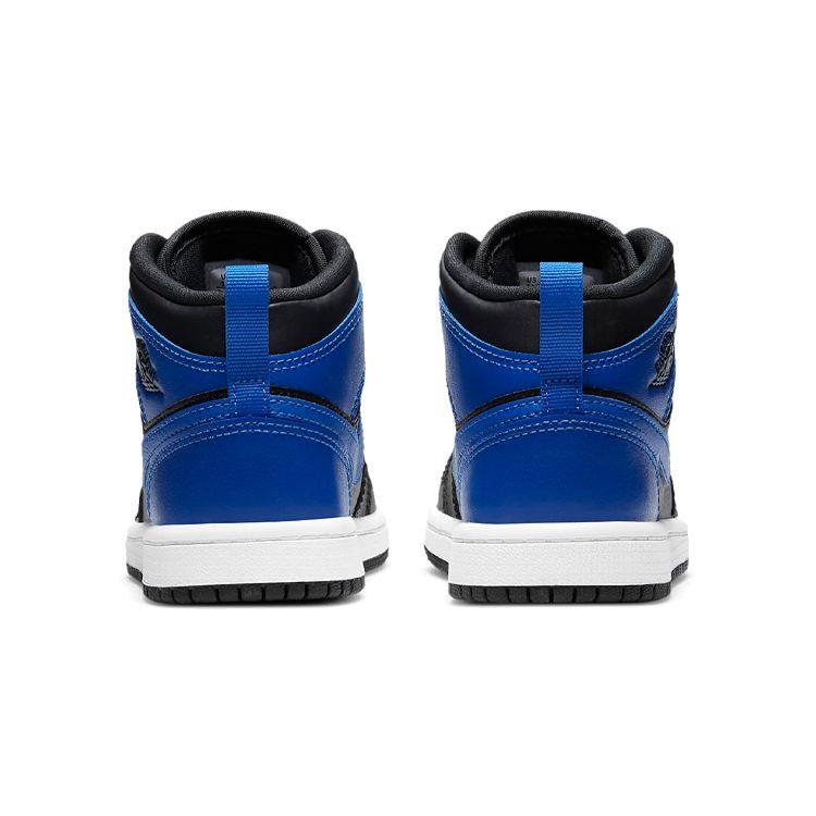 Air Jordan 1 Mid Ps Kids Black Hyper Royal White 640734-077