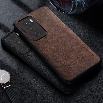 Capa para Oppo Reno 12 11 10 8 7 6 Pro Plus Reno12 Reno11 F 5g 4g Capa de telefone de couro de luxo estilo retrô empresarial cor sólida