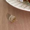 Zircon Multilayer Cartilage Clip Earrings Ear Cuff Pearls Ear Clips Korean Earrings for Women